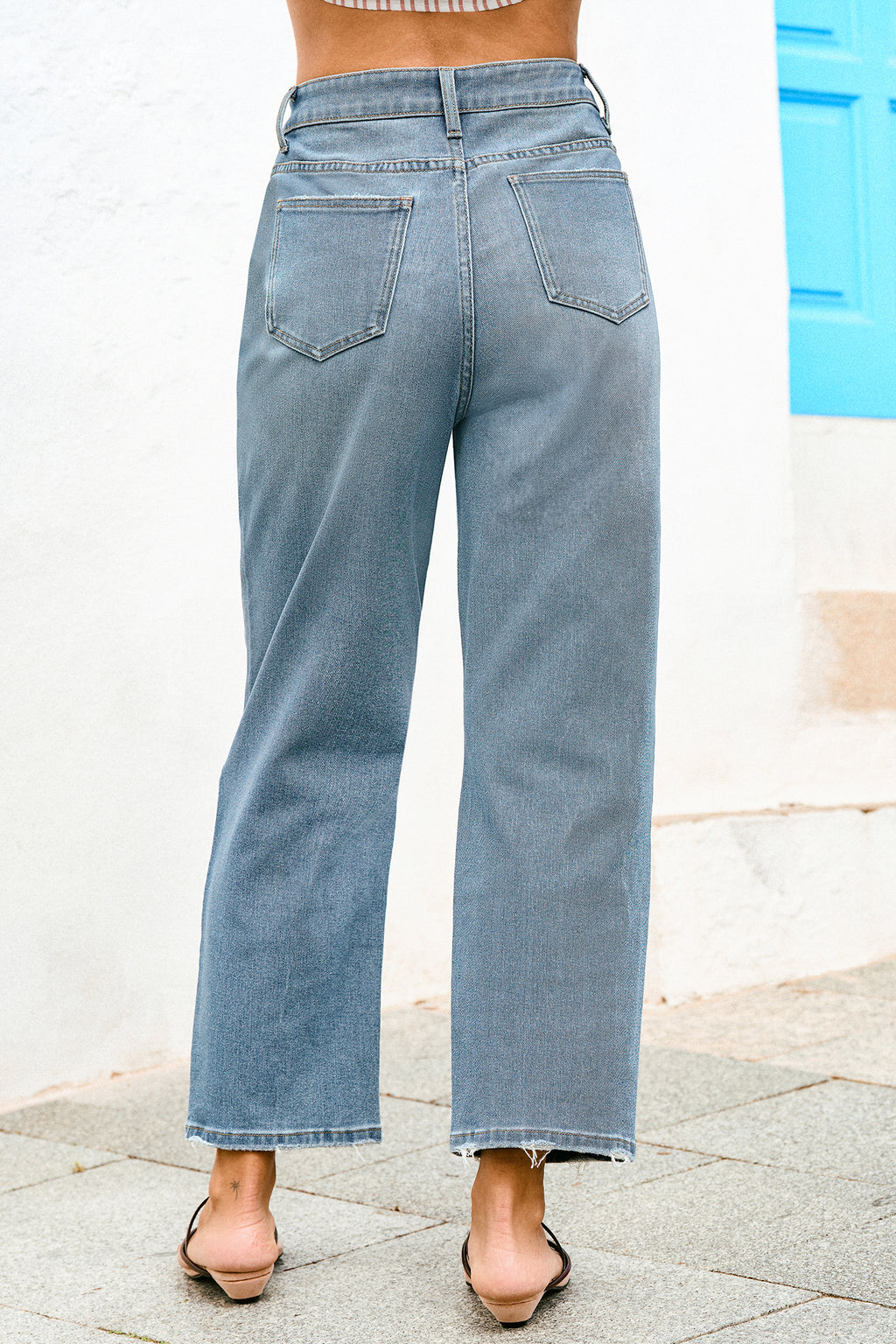 Blaue Gerade Jeanshose
