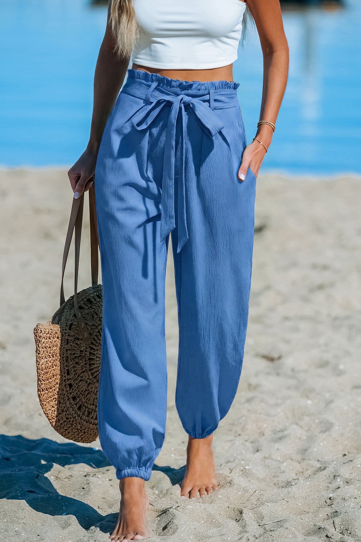 Blaue Sommerhose