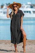 Lässiges Geknöpftes Coverup-Kleid