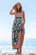 Florales Gesmoktes Maxikleid