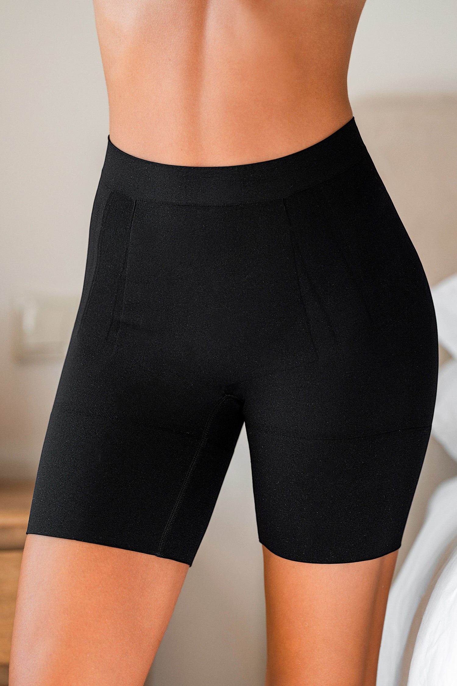 Schwarze Hochtaillierte Shapewear-Hose