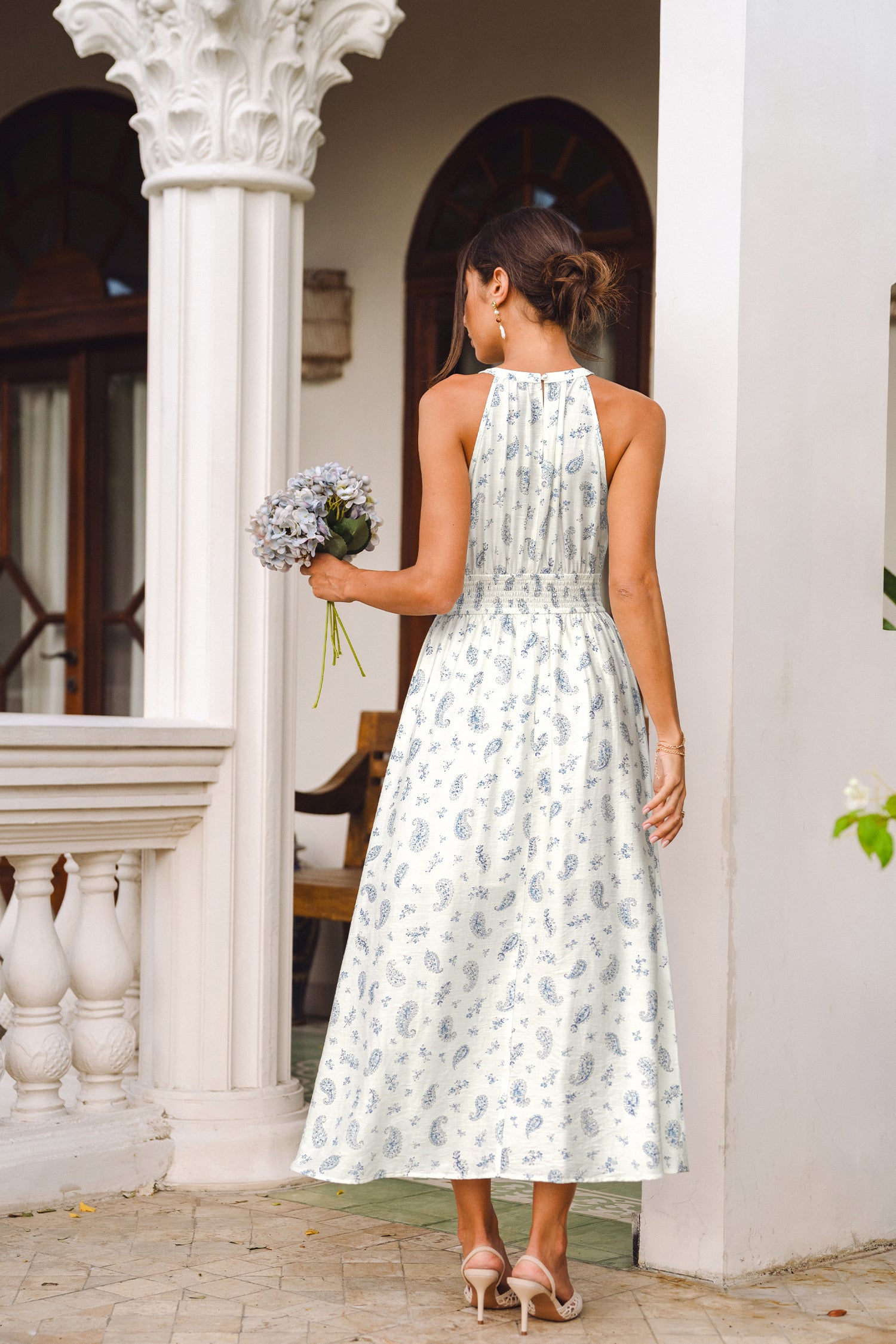 Elegantes Paisley-Maxikleid
