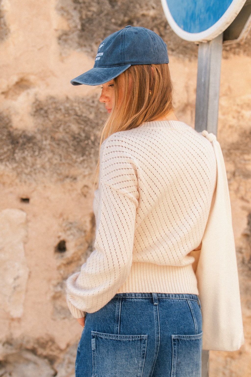 Neutraler Rundhalsausschnitt Langarmpullover