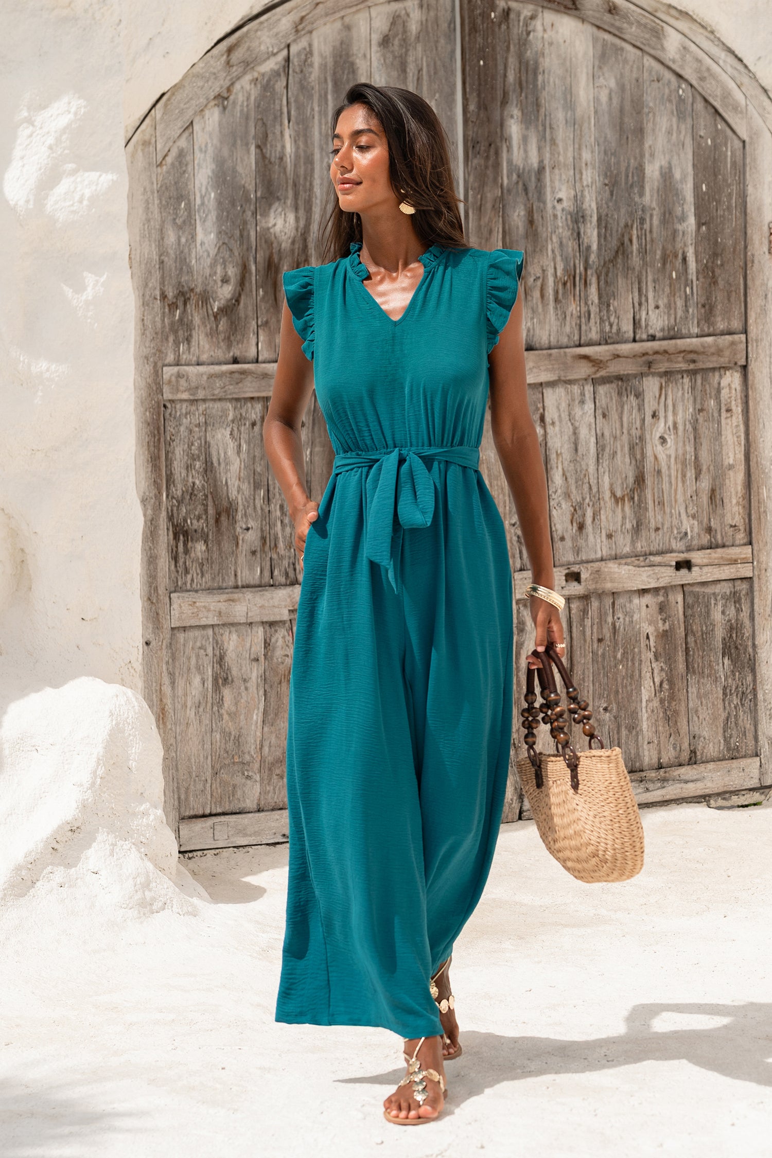 Aqua Ärmelloser Jumpsuit