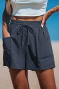Reine Baumwolle Navy Shorts mit elastischer Taille