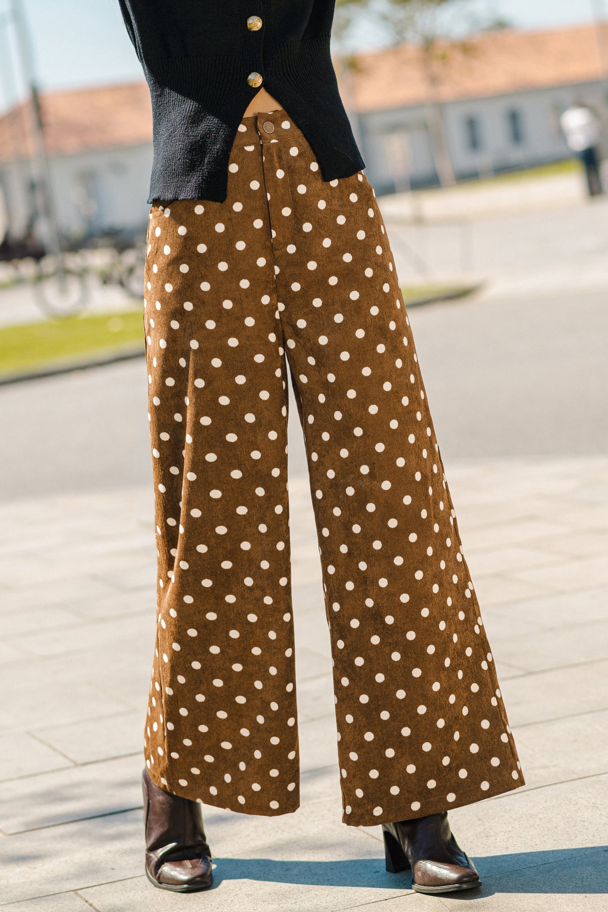 Polka Dots Wide-Leg-Hose