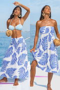 Blauer tropischer Multiway-Strand-Sarong
