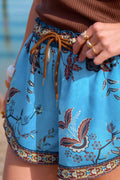 Blau Tropische Shorts