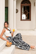 Hose mit weitem Bein und Zebra-Muster