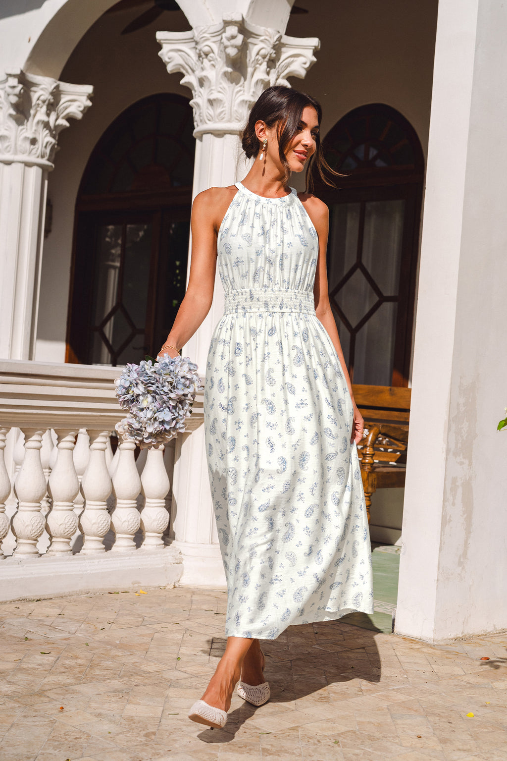 Elegantes Paisley-Maxikleid