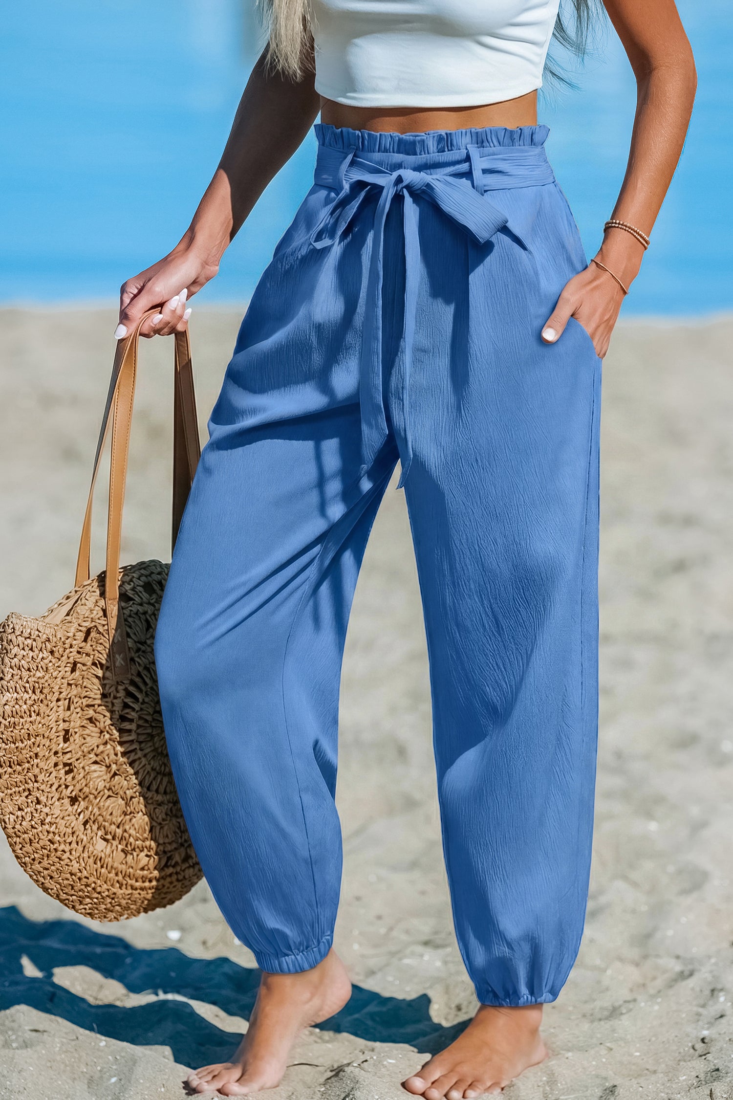 Blaue Sommerhose