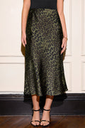 Leoprint-Rock mit hoher Taille