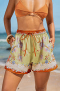 Paisley Shorts mit Kordelzug