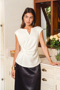 Weißes Elegantes Top mit Knotendetail