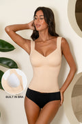 Beigefarbenes Breite Träger Shapewear-Top