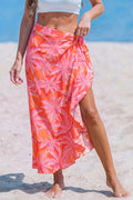 Rot Tropischer Maxi-Strand-Sarong