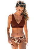 Braunes Bikini-Set zum seitlichen Binden