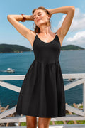 Schwarzes Ärmelloses Mini-Urlaubs-Sommerkleid